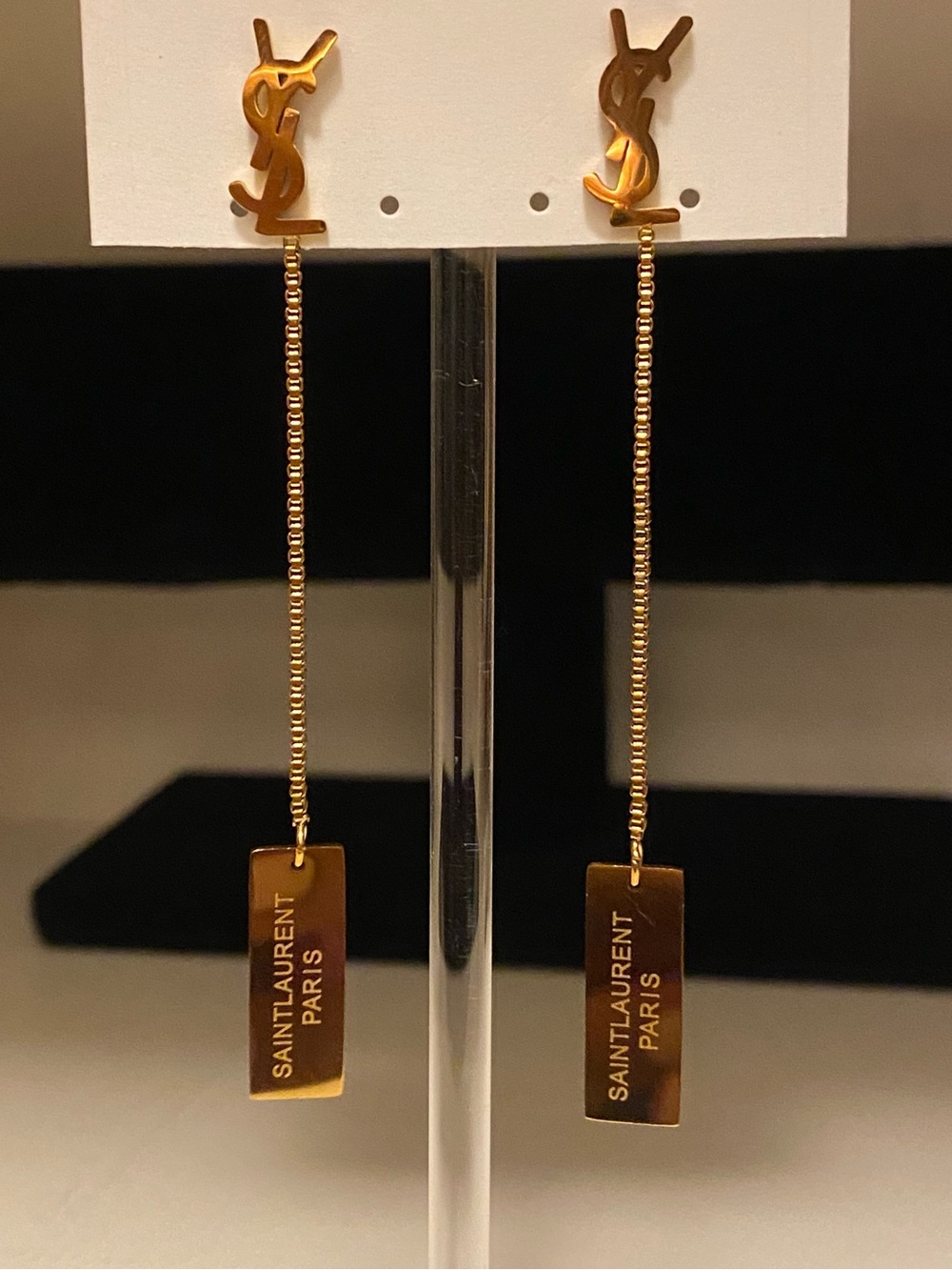 Fashion Jewelry 14K Gold Plated Inspo- Y-S-L- Logo Drop Luxury Earrings